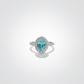 Lagoon Halo Paraíba Tourmaline Ring - front view