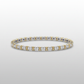 18K Two-Tone Lab-Grown Diamond X-Link Tennis Bracelet - Flat View