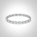18K White Gold Lab-Grown Diamond Pear Marquise Tennis Bracelet - top view
