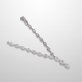 18K White Gold Lab-Grown Diamond Marquise Full Eternity Tennis Bracelet - Diagonal View