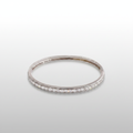 18K White Gold Lab-Grown Diamond Half-Eternity Bangle - Top View
