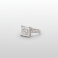 18K White Gold Lab-Grown Diamond Princess-Cut Solitaire Ring - Front View